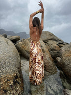 Amaya Leela Dress, satin maxi dress, made in Cape Town