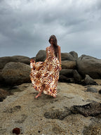 Amaya Leela Dress, satin maxi dress, made in Cape Town