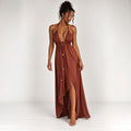 Amaya Leela Dress, satin maxi dress, made in Cape Town